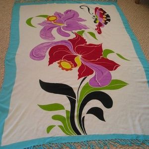 Vintage Ladies Rayon Scarf/Shaw/Wrap